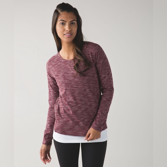 lululemon athletica Tops - Lululemon Heathered Burgundy Pullover